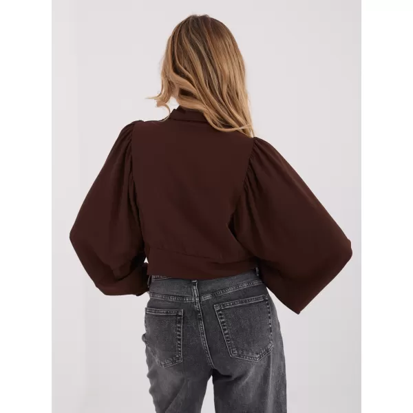  Dámská halenka ITALY MODA MI-BZ-3304.12 BROWN 