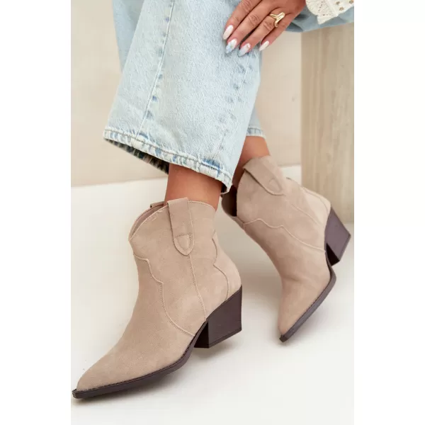  Dámské kotníkové boty BOTO 6338 BEIGE 