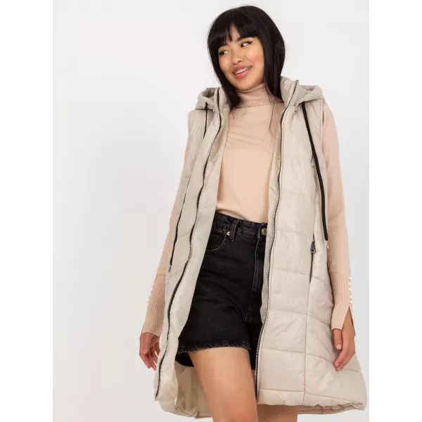  Dámská vesta OCH BELLA TW-KZ-BI-82019.09 LIGHT BEIGE 