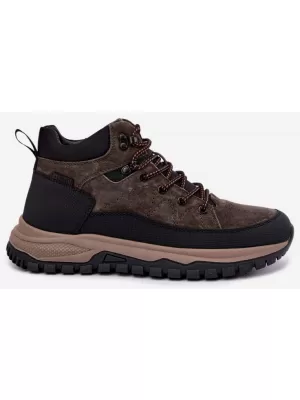 Pánské zimní boty BIG STAR UU174248 DARK BROWN