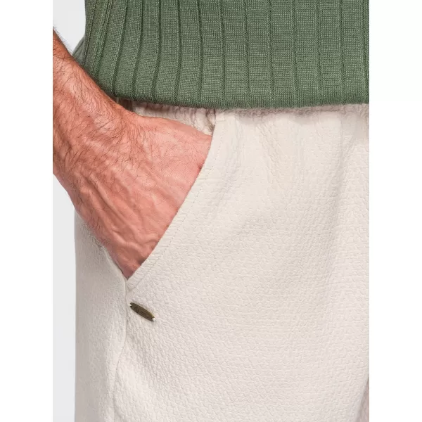  Pánské kalhoty OMBRE OM-PACP-0310 OFF-WHITE 