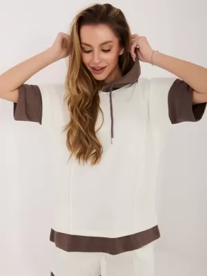 Dámský komplet RUE PARIS RV-KMPL-A1309.74 WHITE/BROWN