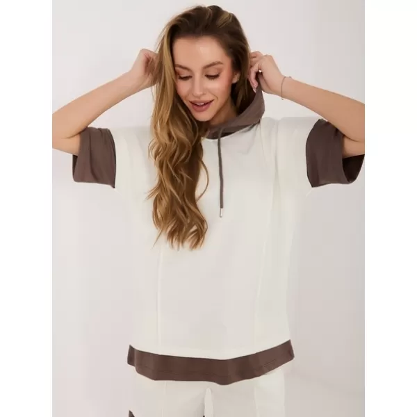  Dámský komplet RUE PARIS RV-KMPL-A1309.74 WHITE/BROWN 