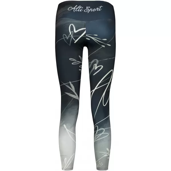  Dámské dlouhé legíny premium (nové velikosti) ALTISPORT VOJ/ALW083LEG05 ČERNOBÍLÁ 