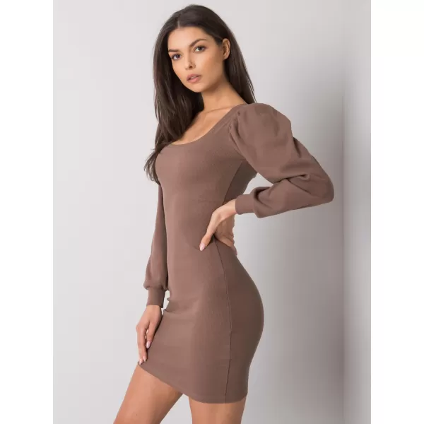  Dámské šaty RUE PARIS RV-SK-7280.34X BROWN 