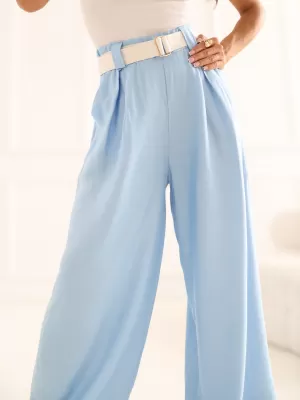 Dámské kalhoty RUE PARIS IT-SP-10358.16 LIGHT BLUE