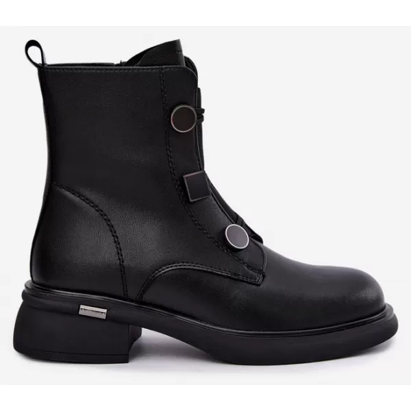  Dámské kotníkové boty D&A MK62-7030 BLACK 
