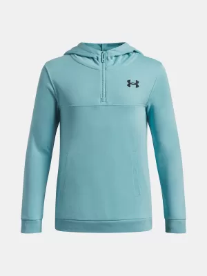 Chlapecká mikina UNDER ARMOUR RIVAL LW 1/4 ZIP HOODIE 6009316-425 MODRÁ