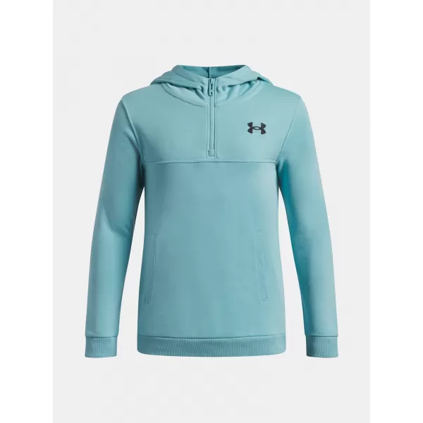  Chlapecká mikina UNDER ARMOUR RIVAL LW 1/4 ZIP HOODIE 6009316-425 MODRÁ 