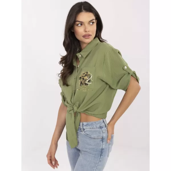  Dámská košile ITALY MODA DHJ-KS-8595-1.66 KHAKI 