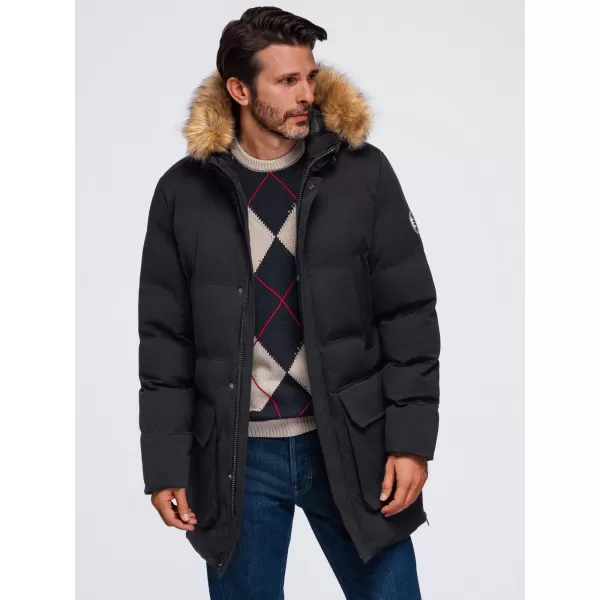  Pánská parka OMBRE OM-JALJ-0310 BLACK 