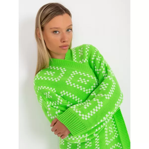  Dámský svetr RUE PARIS LC-SW-0296.08P FLUO GREEN 