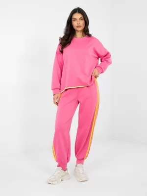 Dámská tepláková souprava RUE PARIS IT-KMPL-22216.75 DARK PINK
