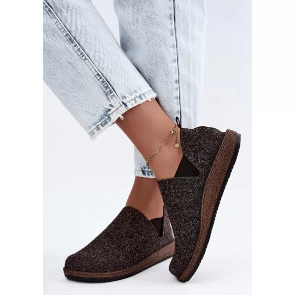  Dámské bačkory INBLU NL000013 DARK BROWN 