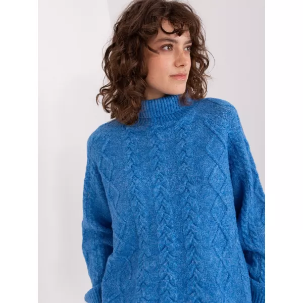  Dámský svetr WOOL FASHION ITALIA AT-SW-2355-2.19P BLUE 