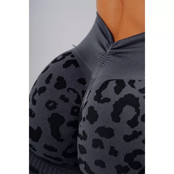  Kompresní push-up šortky s leopardím vzorem NEBBIA PRIMAL 856 BLACK LEOPARD 