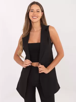 Dámská vesta RUE PARIS IT-KZ-FL5069.84 NOIRE