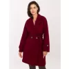 Dámský kabát RUE PARIS IT-PL-A9589.58 BURGUNDY