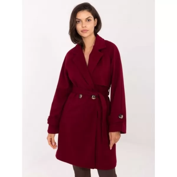  Dámský kabát RUE PARIS IT-PL-A9589.58 BURGUNDY 