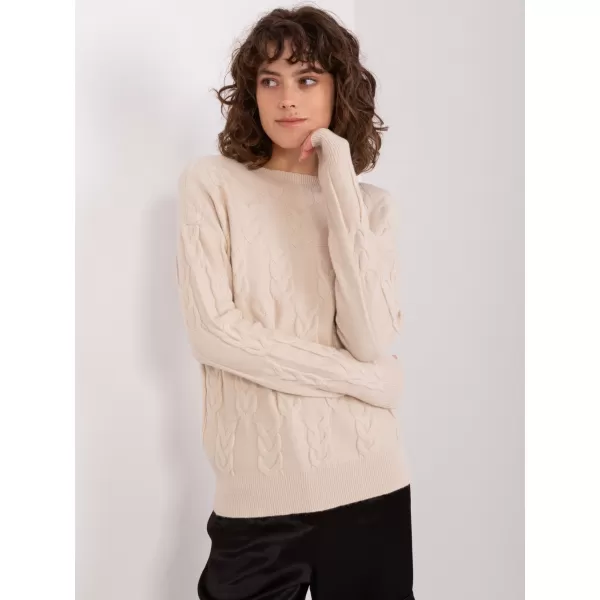  Dámský svetr WOOL FASHION ITALIA AT-SW-2340.10 LIGHT BEIGE 
