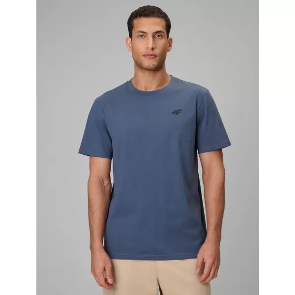  Pánské triko 4F 4FWAW25TTSHM2401 DENIM 