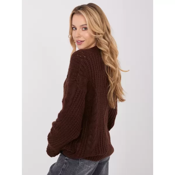  Dámský svetr FACTORY PRICE IN-SW-33831.25 DARK BROWN 