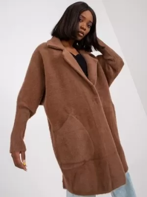 Dámský kabát FACTORY PRICE MBM-PL-1517.00P BROWN