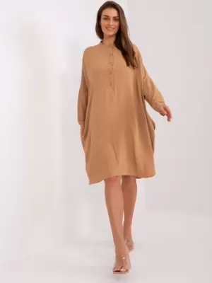 Dámské šaty ITALY MODA DHJ-SK-15506A.94P CAMEL