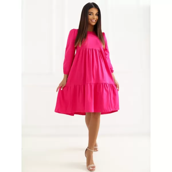  Dámské šaty RUE PARIS RV-SK-5832.18X FUCHSIA 