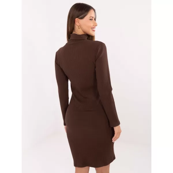  Dámské šaty RUE PARIS RV-SK-A1048.83 DARK BROWN 