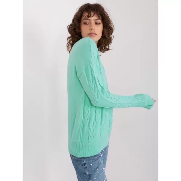  Dámský svetr WOOL FASHION ITALIA AT-SW-2340.10 MINT 