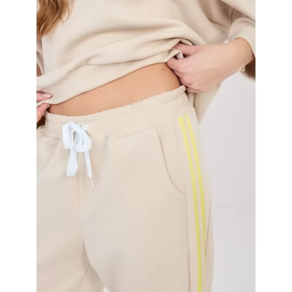  Dámská tepláková souprava RUE PARIS IT-KMPL-22215.78 BEIGE 