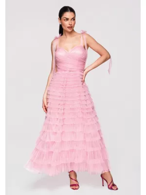 Dámské šaty LARICA LA-OM-DLR312 PINK