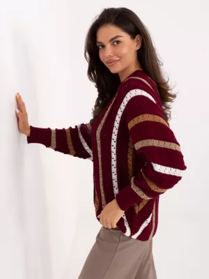 Dámský svetr FACTORY PRICE IT-SW-93115.13 BURGUNDY