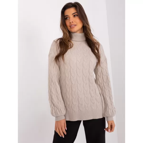  Dámský svetr WOOL FASHION ITALIA AT-SW-2348.07 BEIGE 