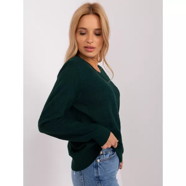  Dámský svetr WOOL FASHION ITALIA AT-SW-2231A.00P DARK GREEN 
