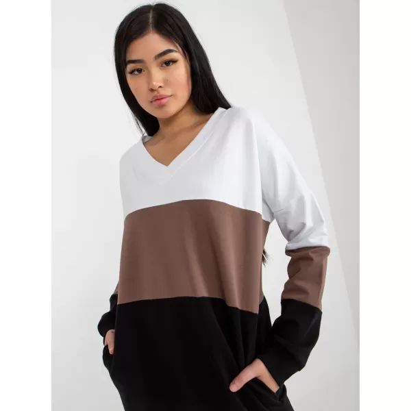  Dámské šaty RUE PARIS RV-SK-8382.04 WHITE-BLACK 