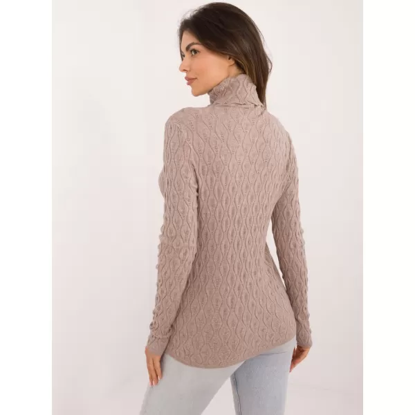  Dámský svetr WOOL FASHION ITALIA AT-SW-2334-2.61 DARK BEIGE 