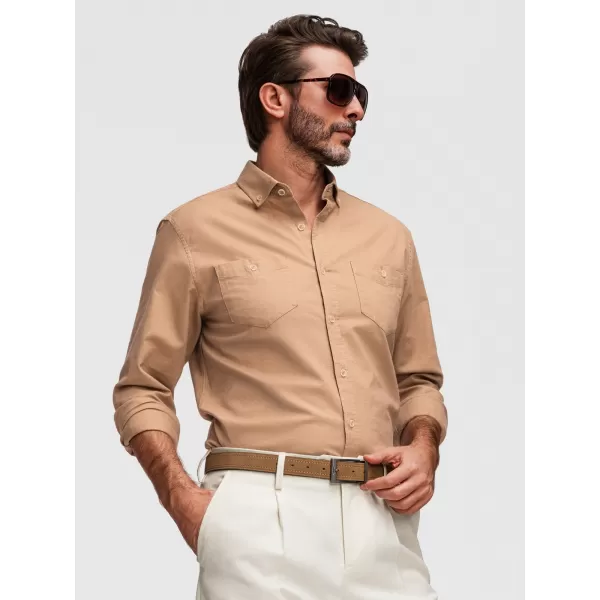  Pánská košile OMBRE N-OM-SHCS-0134 LIGHT BROWN 