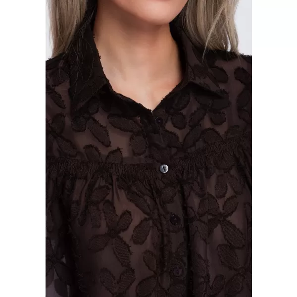  Dámská košile OMBRE OW-SH-E0074 BROWN 
