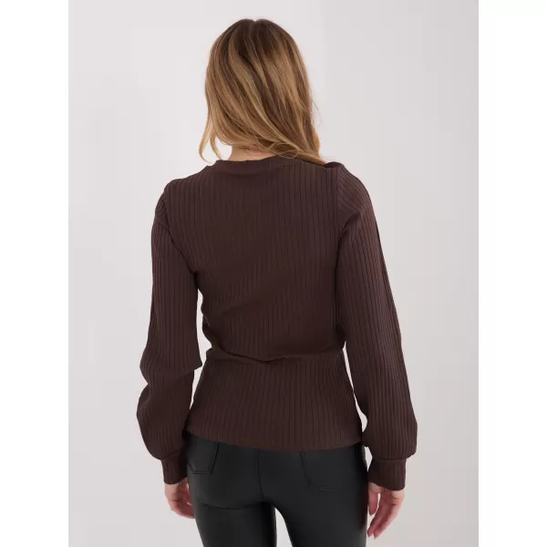  Dámská halenka RUE PARIS RV-BZ-A1051.96 DARK BROWN 
