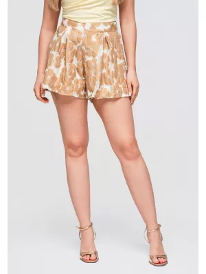 Dámské kraťasy OMBRE OW-ST-E0015 BEIGE