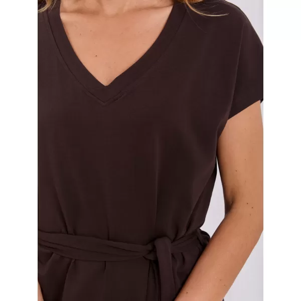  Dámské šaty RUE PARIS RV-SK-A1447.78 DARK BROWN 