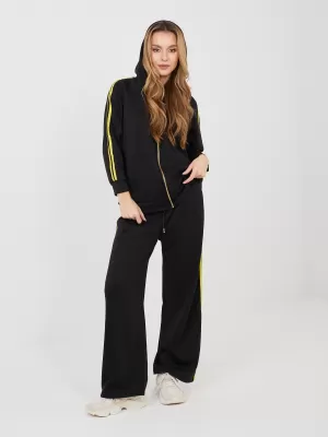 Dámská tepláková souprava RUE PARIS IT-KMPL-21782.93 BLACK
