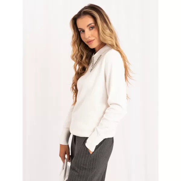  Dámský svetr ITALY MODA IR-SW-57939-2.18 ECRU 