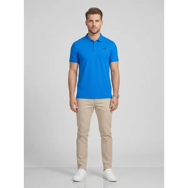  Pánské triko s límečkem 4F 4FWMM00TPTSM0770 BLUE 