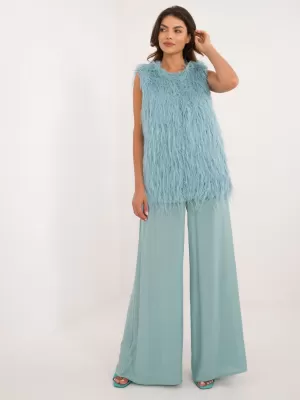 Dámská vesta WOOL FASHION ITALIA AT-KZ-2349-1.21 MINT