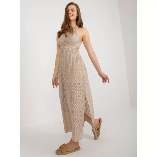  Dámské šaty OCH BELLA TW-SK-BI-8676.22 BEIGE 