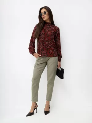 Dámské kalhoty SUBLEVEL D70059Z62399A3 KHAKI