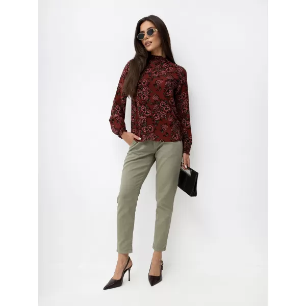  Dámské kalhoty SUBLEVEL D70059Z62399A3 KHAKI 